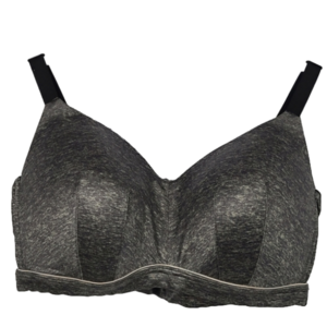 Cacique gray lightly lined padded bra with crossover straps, Size 40DD